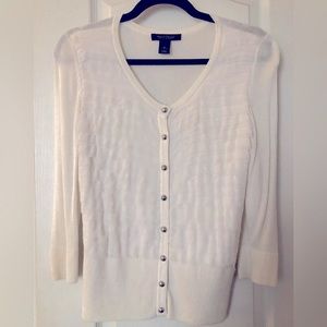 White House Black Market | White Cardigan